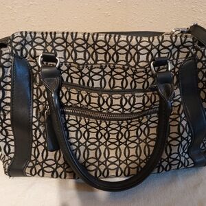 Stylish Black and Gray Patterned Women's Bag